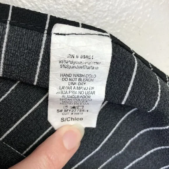 My Story Pocket Tee Womens S Short Sleeve Striped Hi-Lo Side Slits Lightweight - Picture 10 of 11